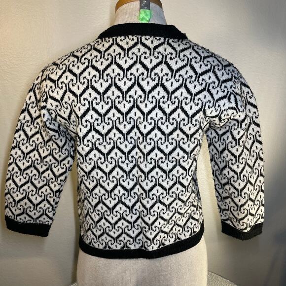 XS/s VTG 60s Billie Jo Sportswear Knit Sweater Sayelle Cardigan No Buttons - Picture 14 of 15